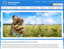 Tablet Screenshot of hemmingsenfuneralhome.com